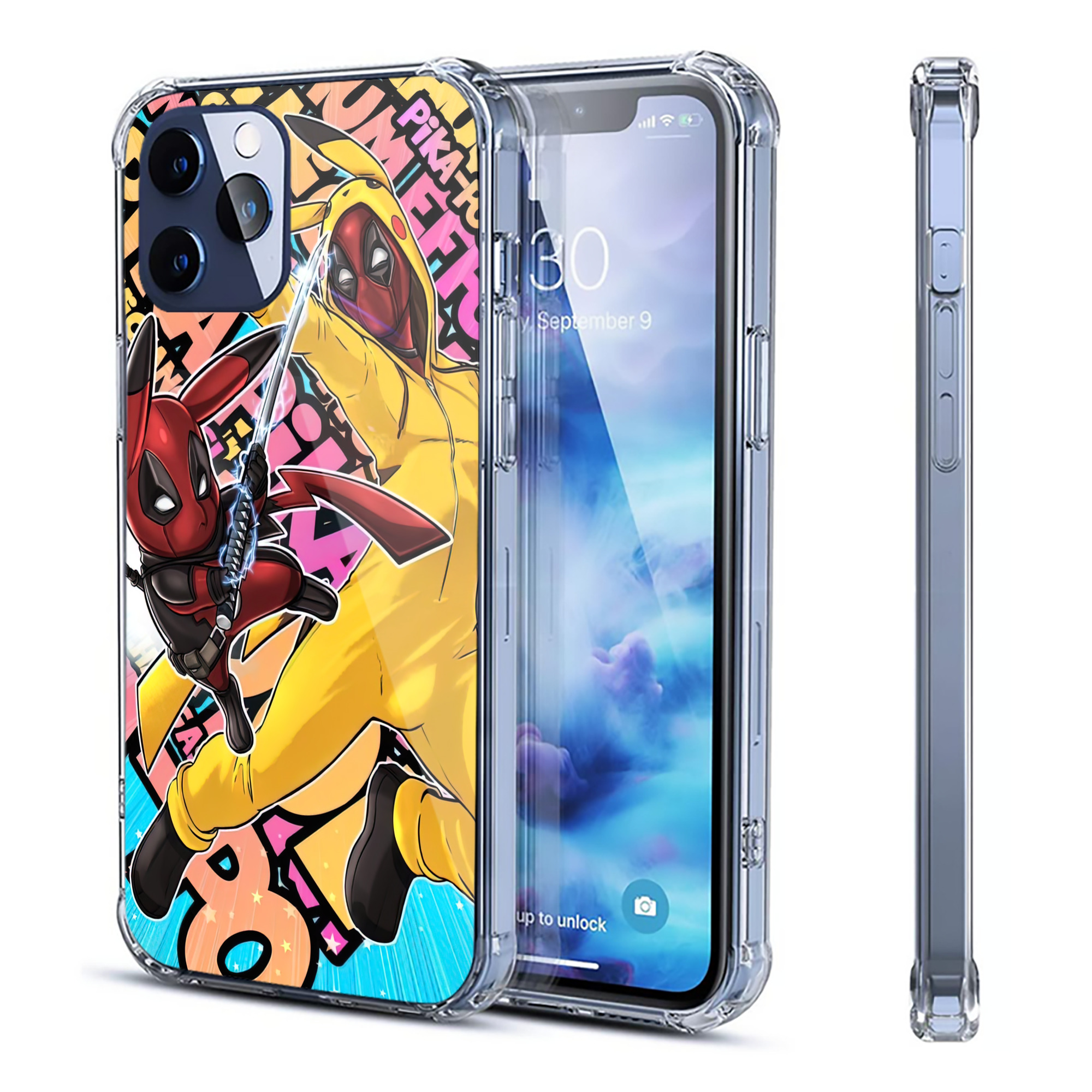 （画像用） Deadpool デッドプール 【iPhone 12シリーズ対応】透明スマホケース（クリアソフトケース）